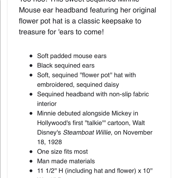 Mickey ears - NWT - sequin - Picture 4 of 4